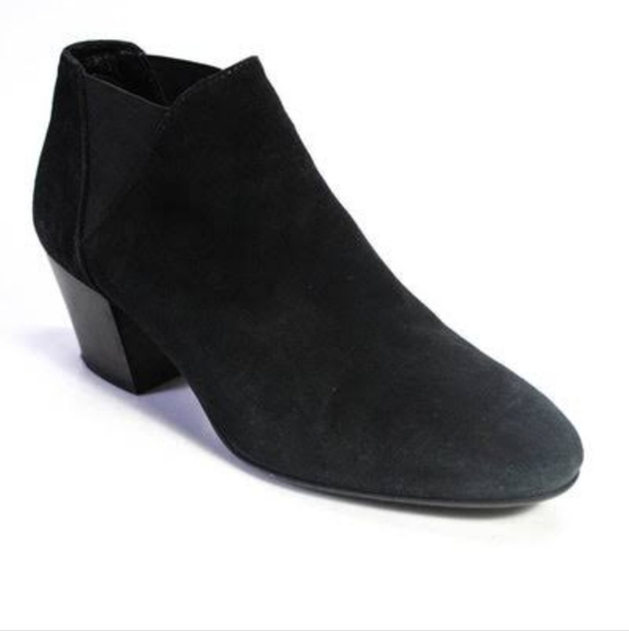 Aquatalia Women Suede Ankle block heels shoes boots sz 6.5 - Picture 1 of 12